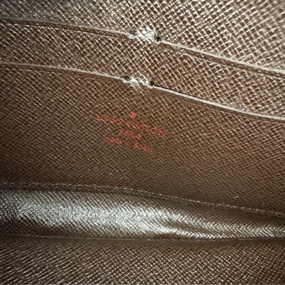 Louis Vuitton DAMIER full zip long wallet brown preloved will fit cell phone - Picture 11 of 17